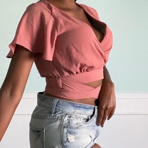 Blush Pink Cross Crop